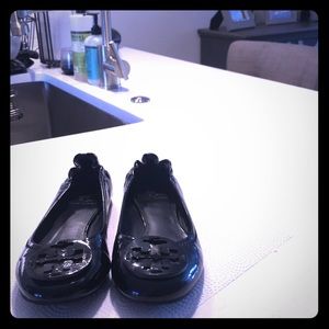 Tory Burch Black Patent Ballet Flats size 8